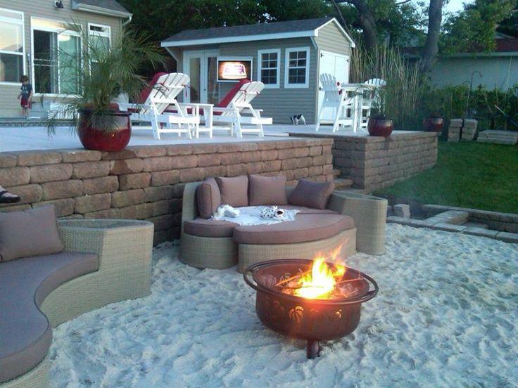 Create a​ small⁤ beach-themed area with ‍sand and loungers⁤ in your backyard design