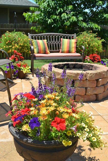 Use colorful pots to bring joy and style to your landscaping design