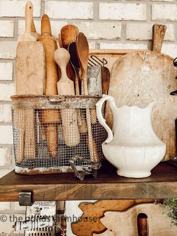 Antique utensils bring character and history to⁣ your farmhouse kitchen