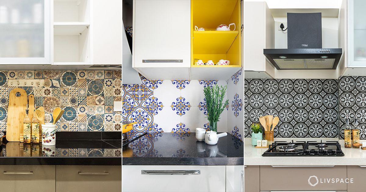 Use vibrant backsplash tiles in your under stairs kitchen to add a pop of color