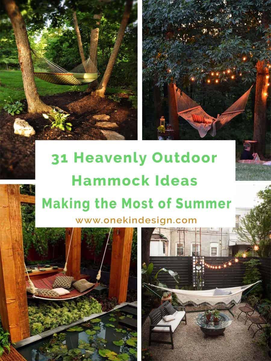 Hammocks can add a playful element to ​your patio design