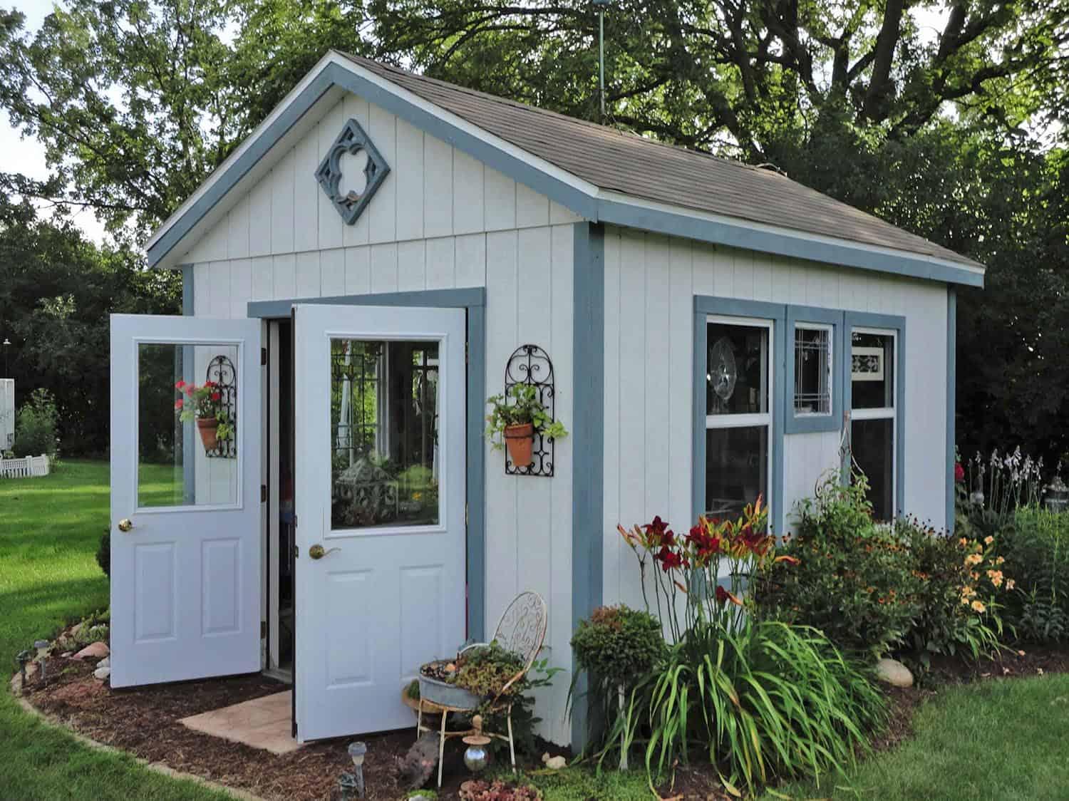 Install a garden shed for storage ⁣while adding charm to‍ your backyard design