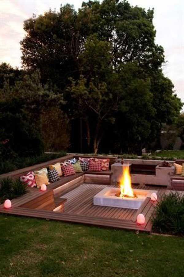 Sunken Lounge: Create a unique patio design by incorporating a sunken lounge area for relaxation