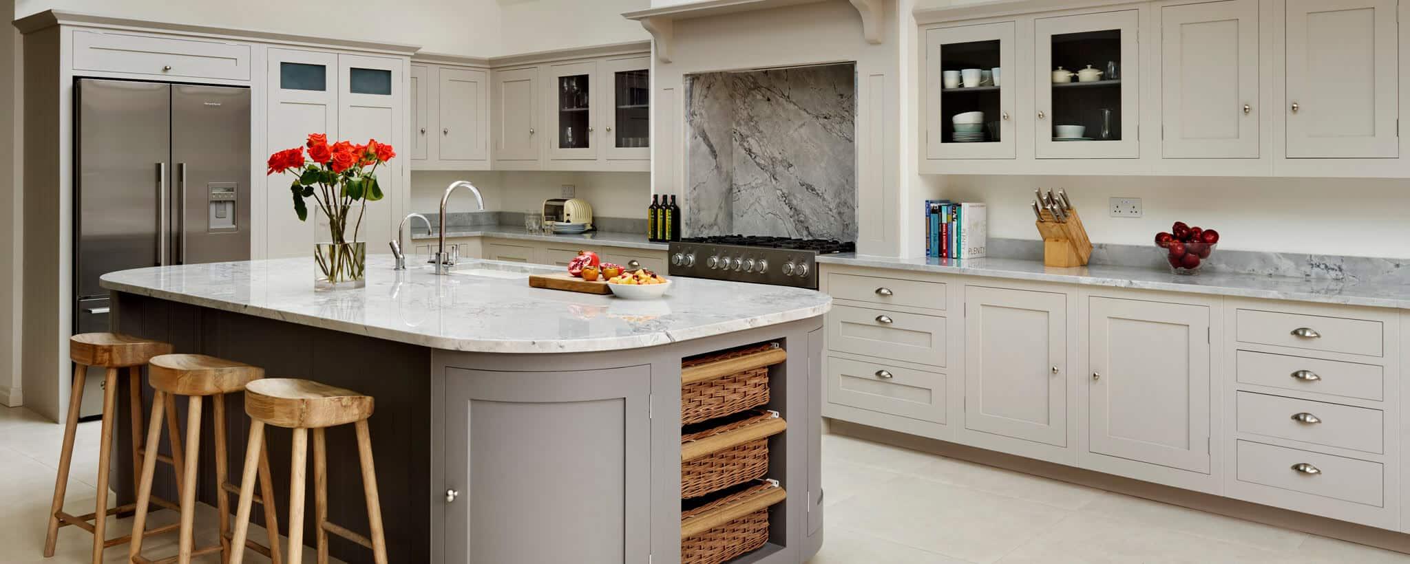 Shaker-style cabinets for that classic, timeless farmhouse kitchen look