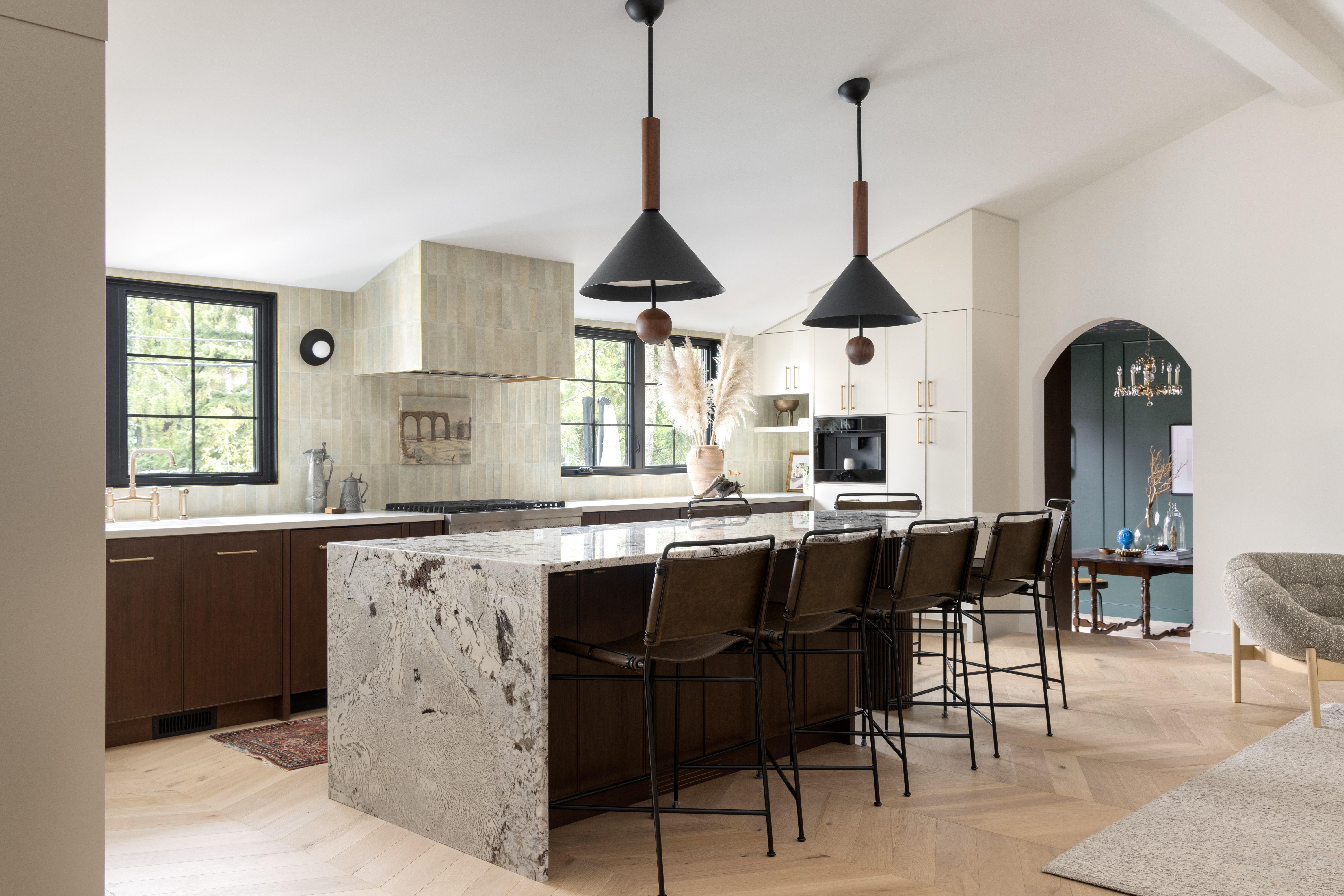 Use neutral colors to create an airy feel in your under stairs kitchen