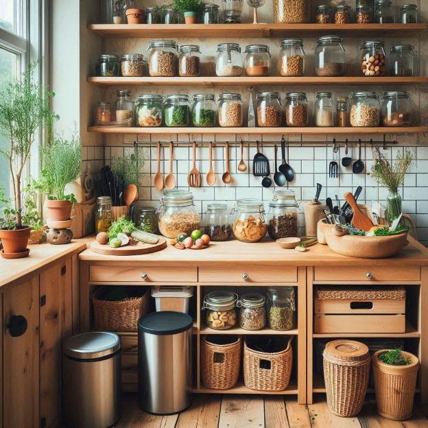 Eco-friendly materials showcase sustainability in your modern kitchen design choices