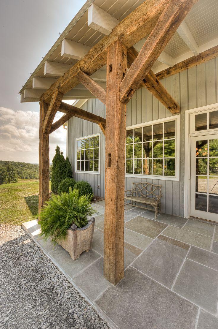 Rustic wooden beams create ⁤a charming and inviting patio design for gatherings