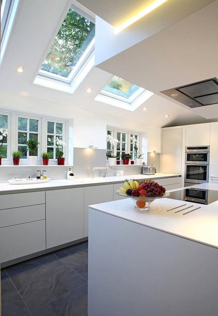 Ample natural light⁢ through large windows or skylights for a ‍bright modern kitchen