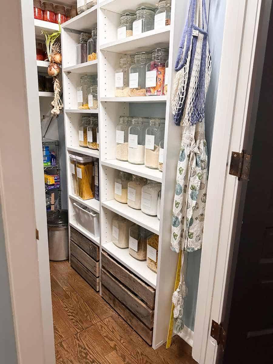 Create a custom spice rack in your under stairs kitchen for easy access