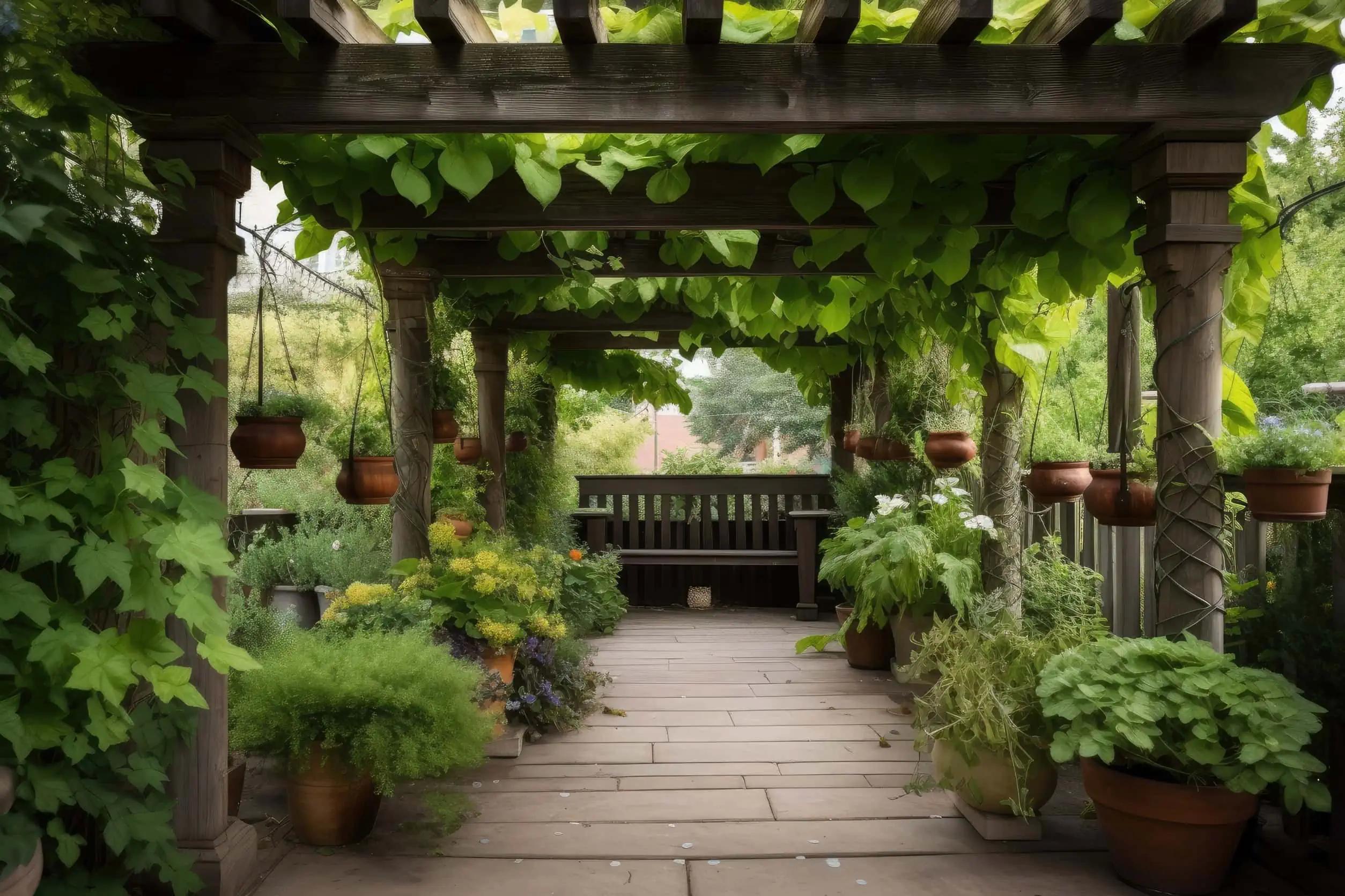 Incorporate a chic pergola patio design to provide shade and elegance simultaneously