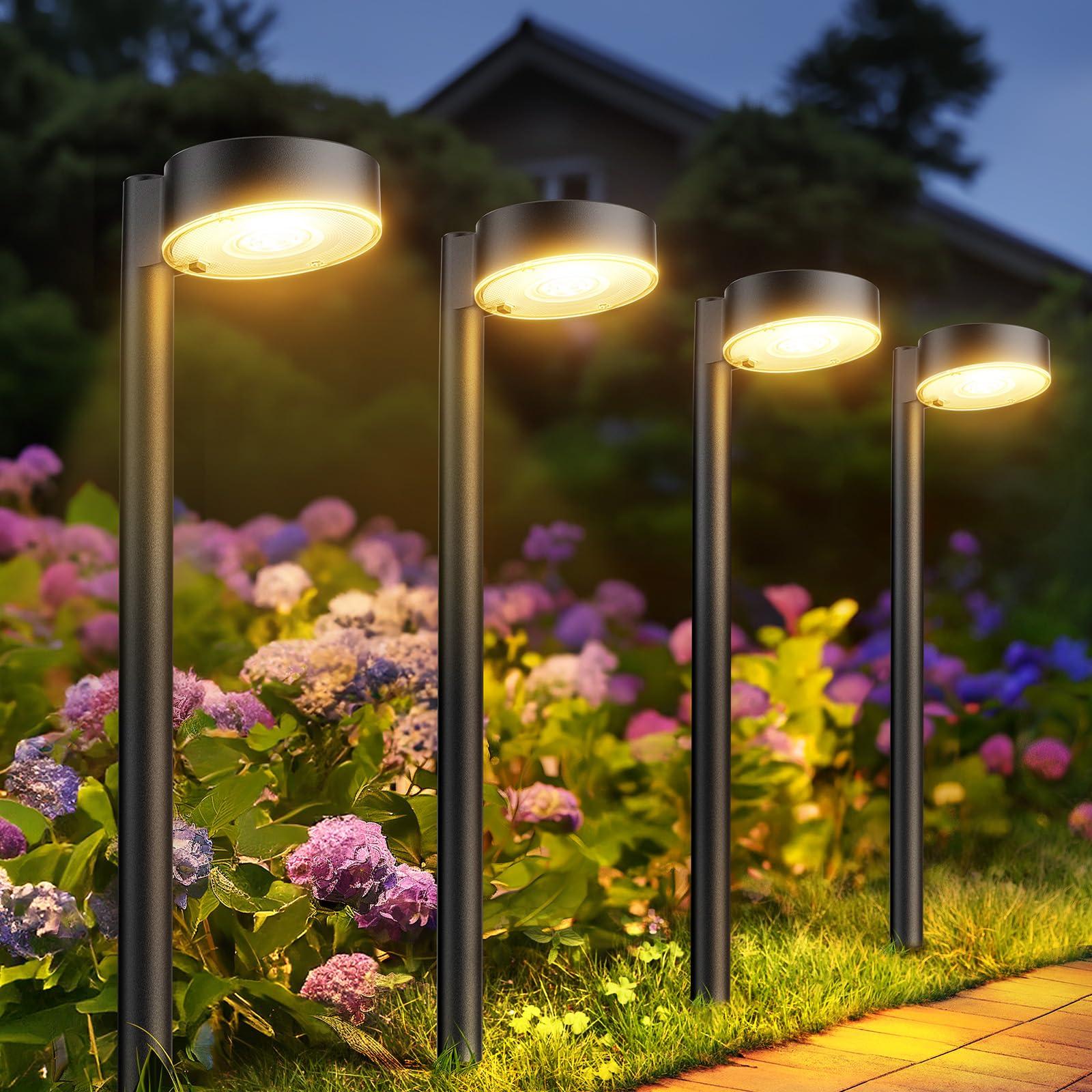 Use solar lights to illuminate pathways in your eco-conscious backyard design