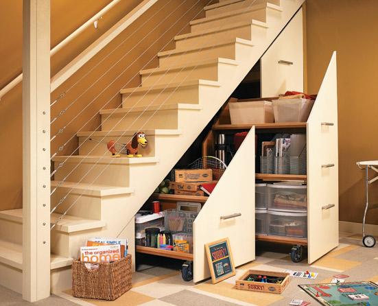 Create a compact ⁤Under Stairs Kitchen with pull-out‍ shelves ​for efficient storage