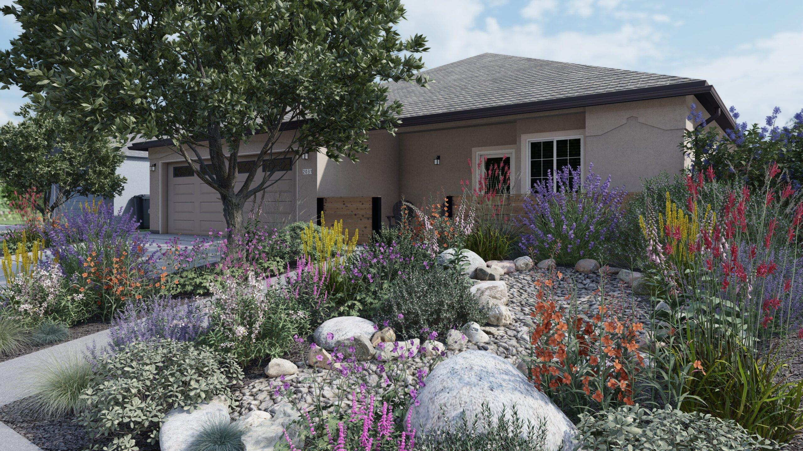 Modern Landscape Design emphasizes sustainability with native plants for ecological balance