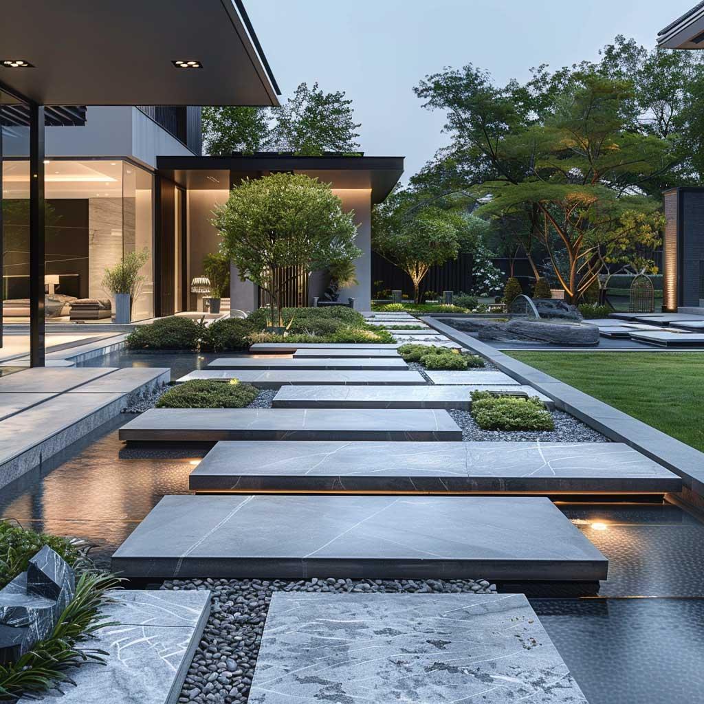 Implement integral seating areas for ⁢relaxation in modern landscape design