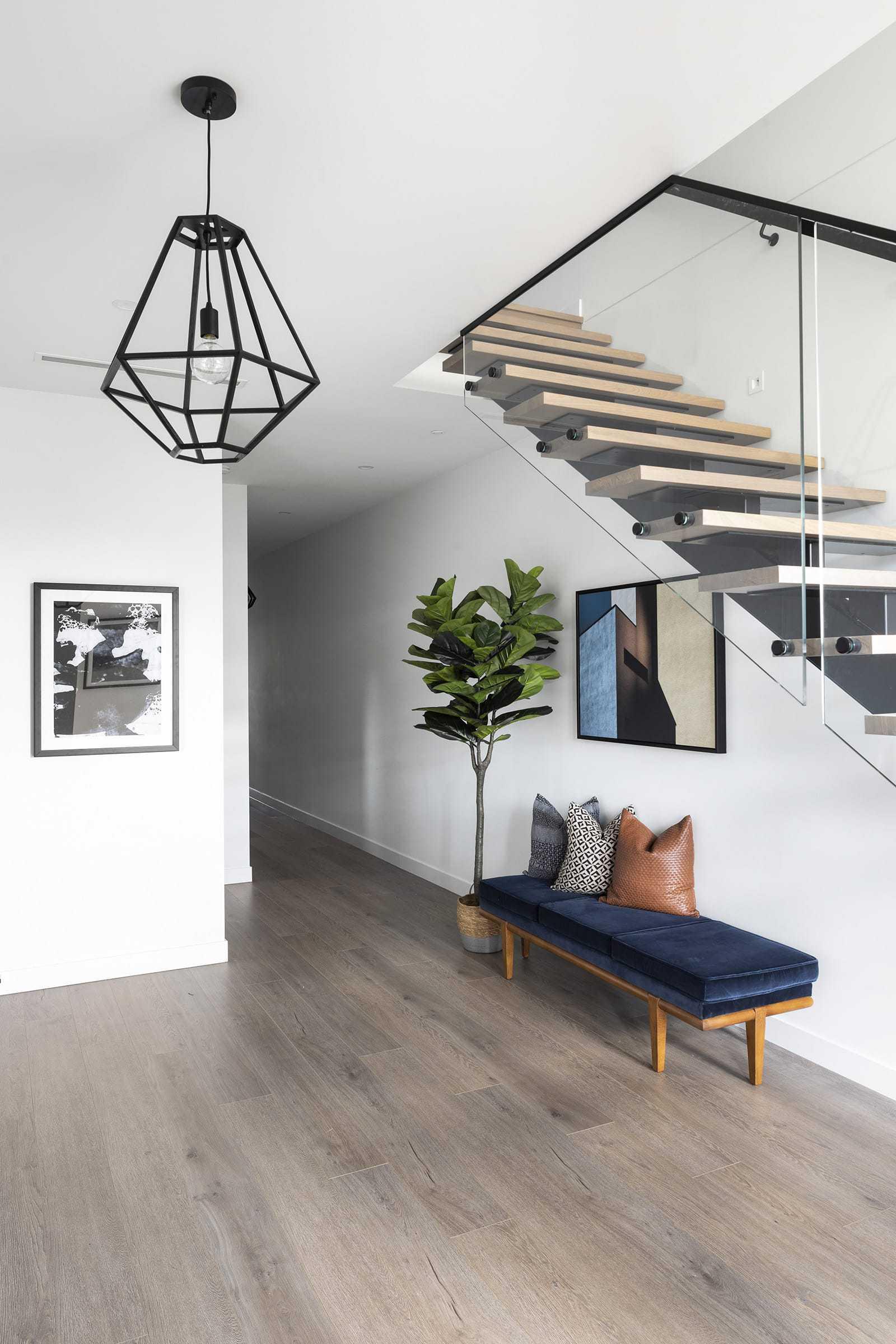 Add pendant lighting above your Under Stairs Kitchen for a ‍modern touch