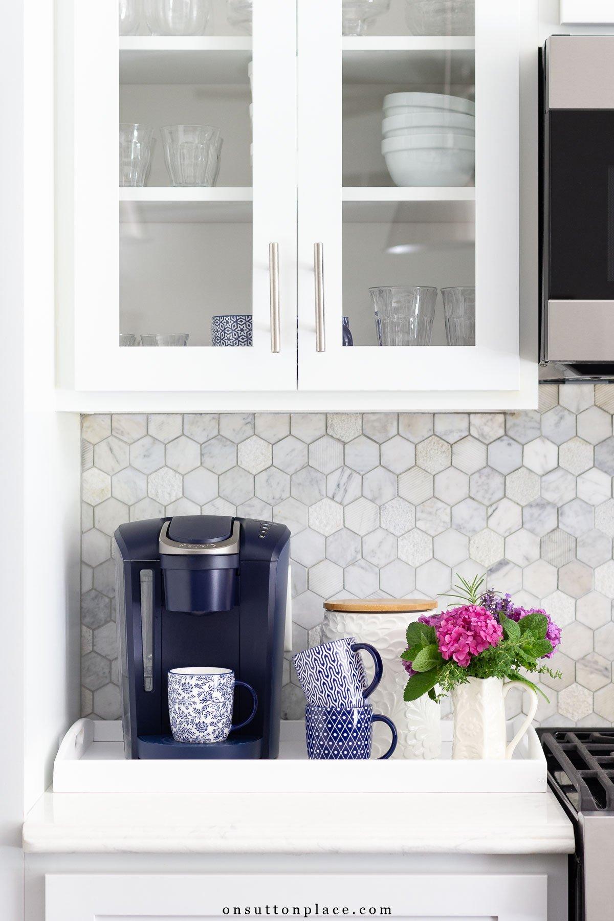 Dedicate a corner ⁣for a compact coffee station in your galley​ kitchen