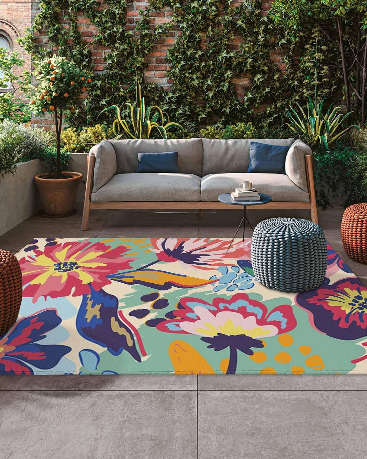 Use colorful outdoor⁣ rugs ⁢to ‍define spaces and uplift your backyard design