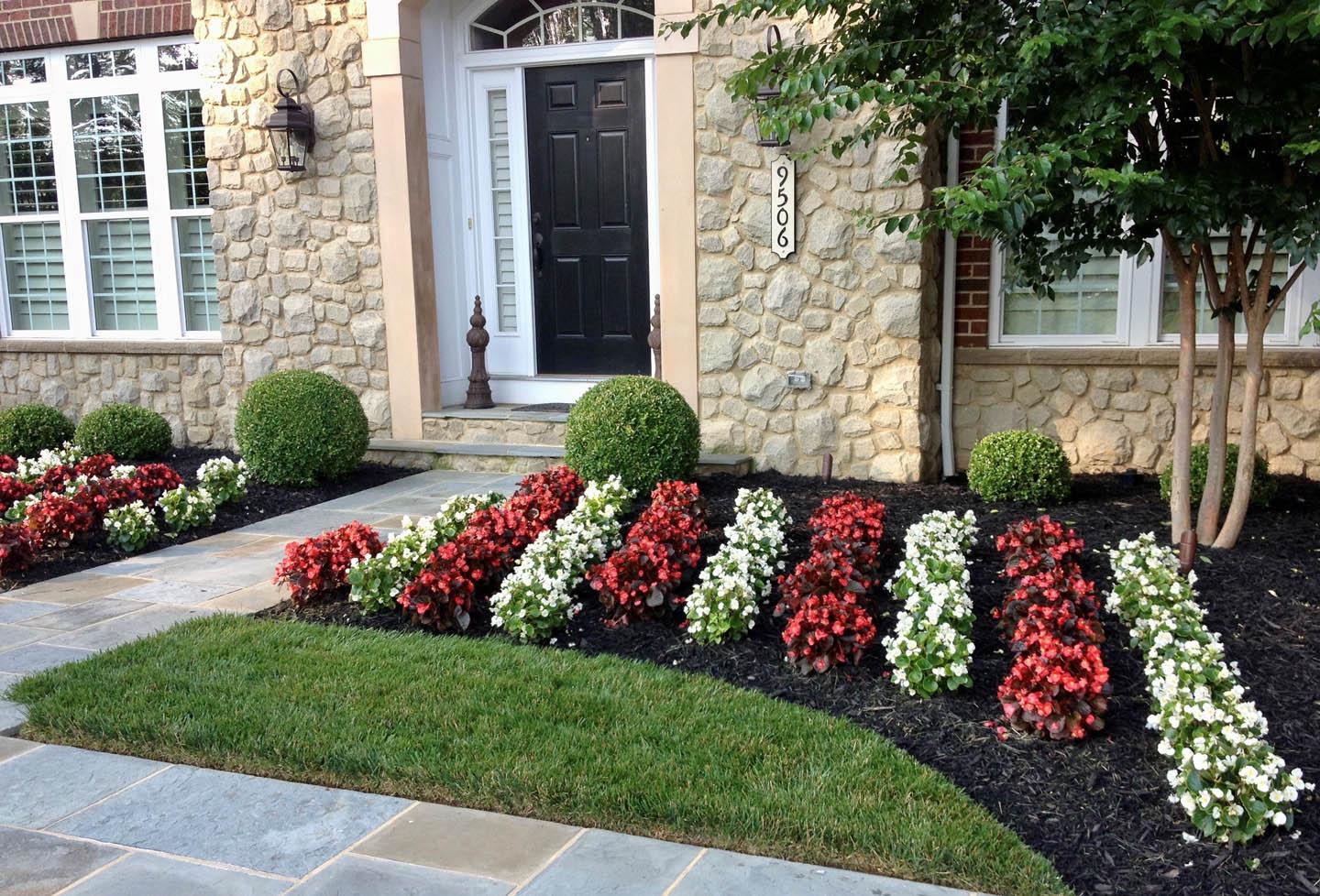 Incorporate seasonal flowers for a continually evolving front yard design