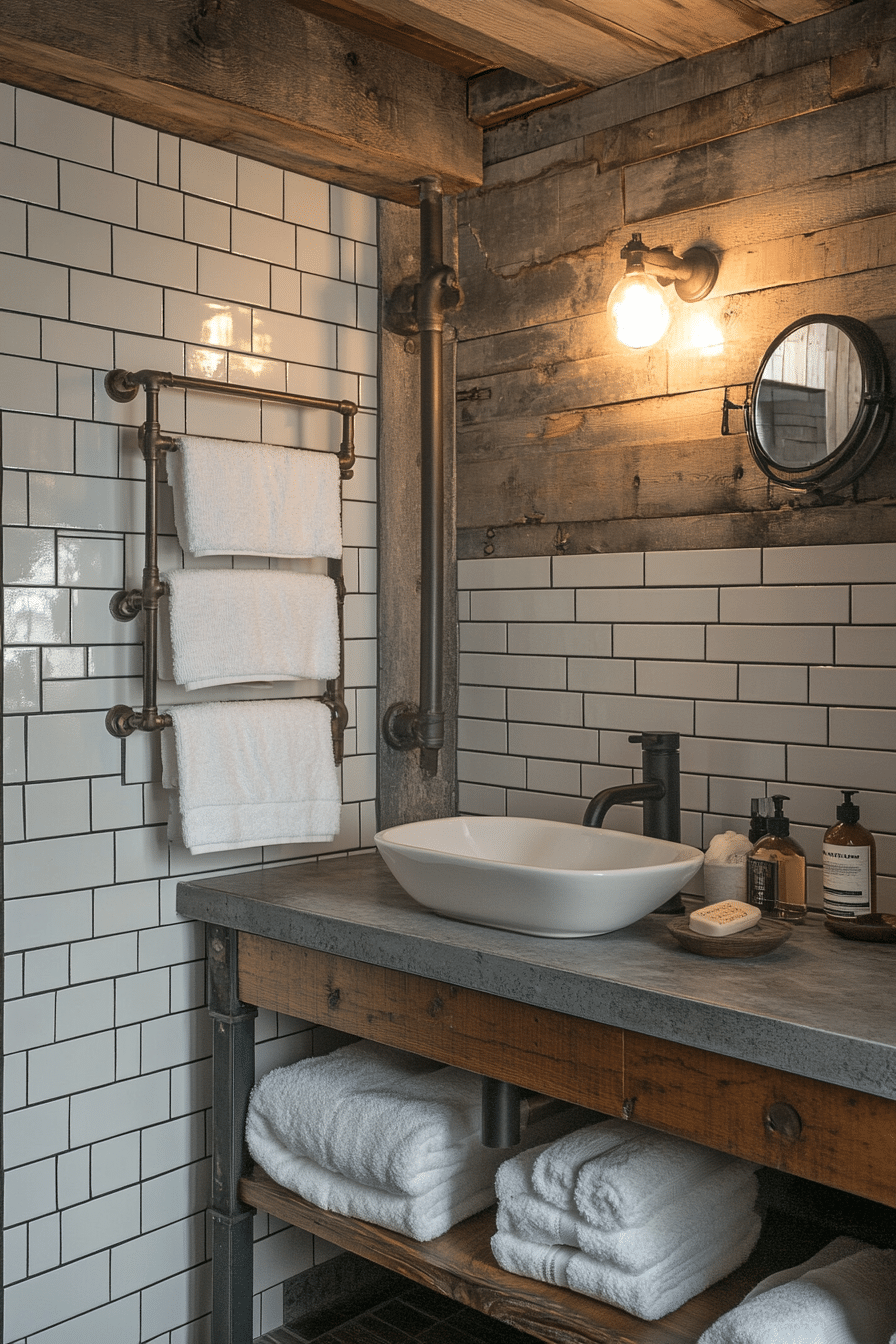 Bathroom in industrial style