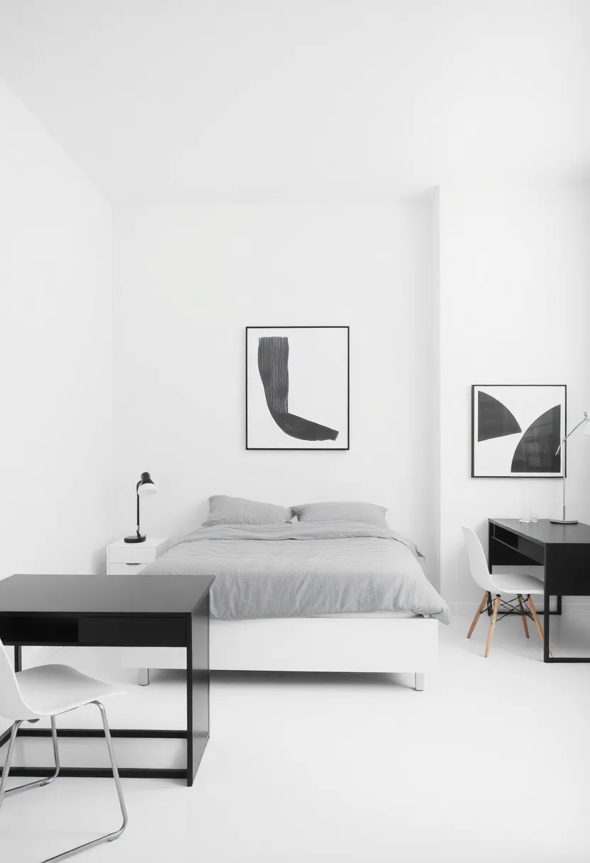 15 trendy black, white and gray bedroom ideas for teenagers that are totally Instagrammable! - 1. Monochrome minimalism