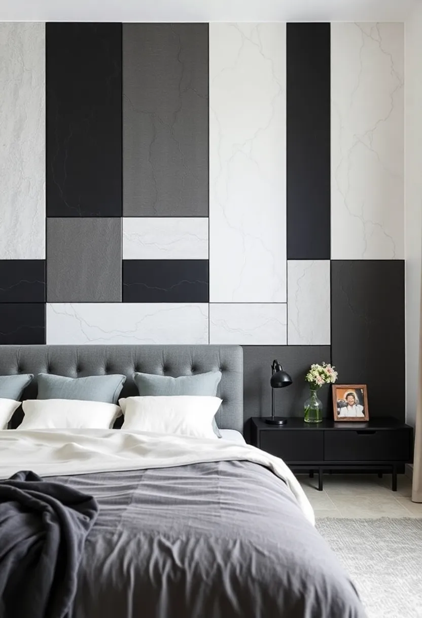 15 trendy black, white and gray bedroom ideas for teenagers that are totally Instagrammable! - 12. Textured wall panels