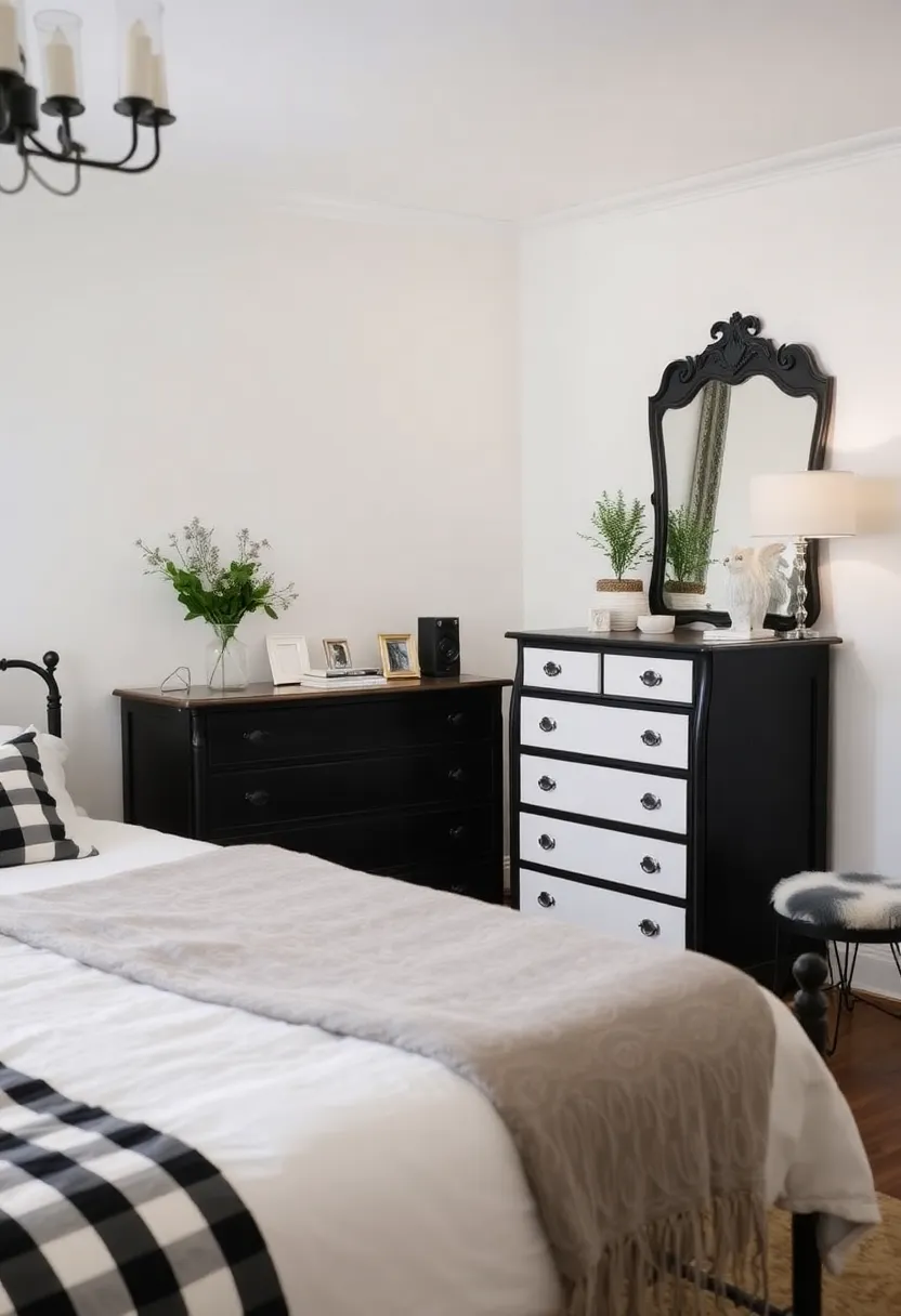 15 trendy black, white and gray bedroom ideas for teenagers that are totally Instagrammable! - 10. Vintage finds