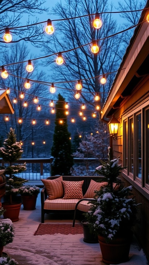 Bistro lights for a charming outdoor feeling