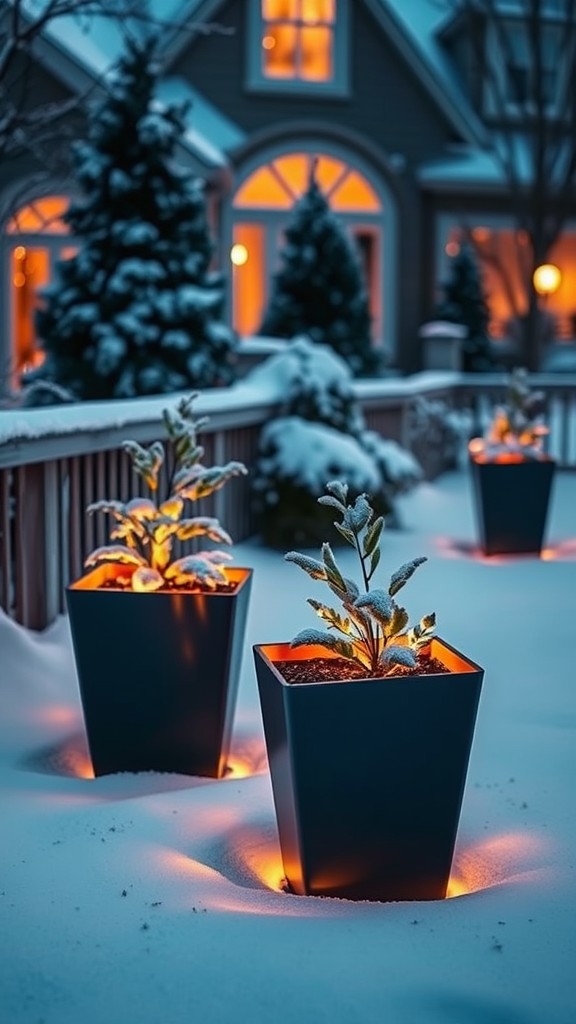 Illuminated planters for a unique touch