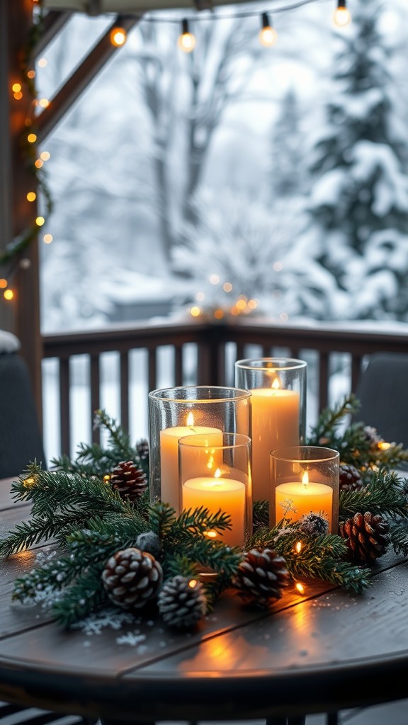 Scented candles in glasses