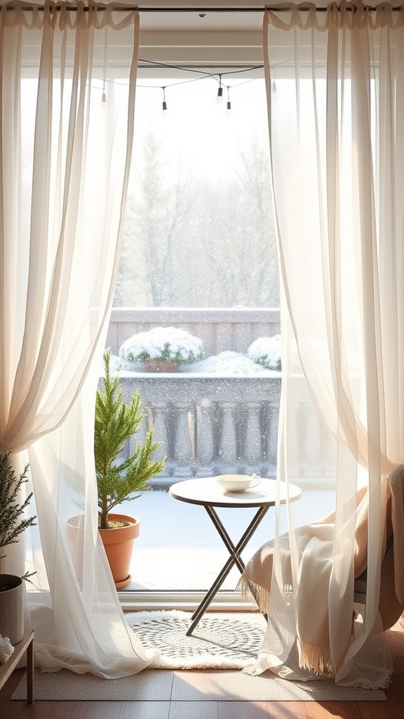 Transparent patio curtains