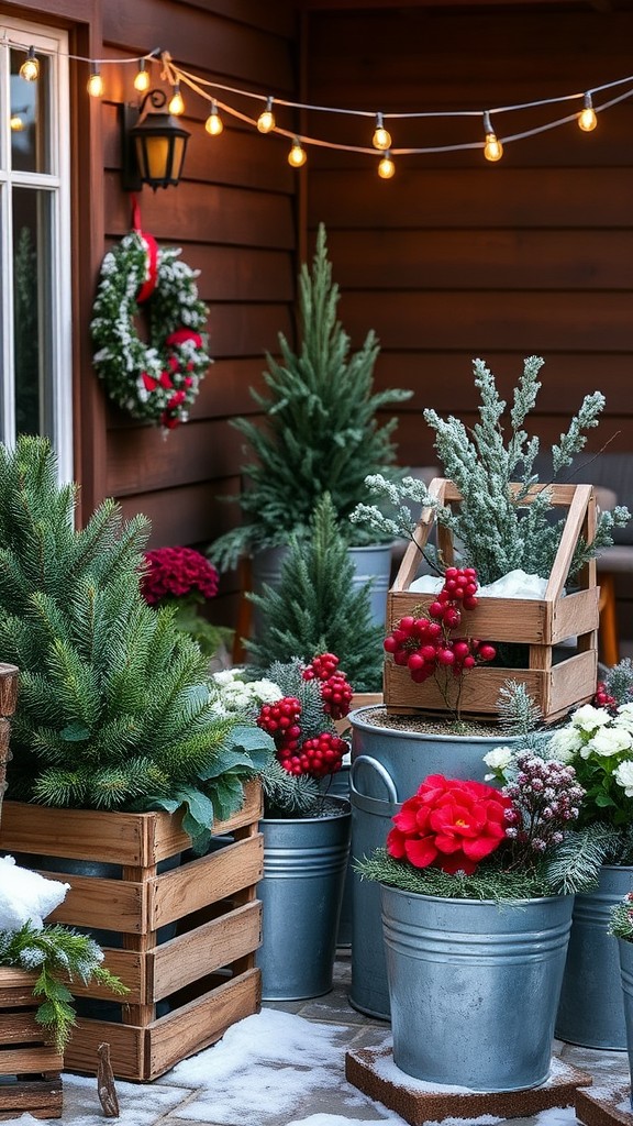 DIY winter planters