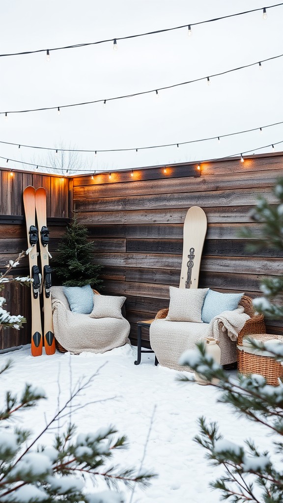 Ski or snowboard decor