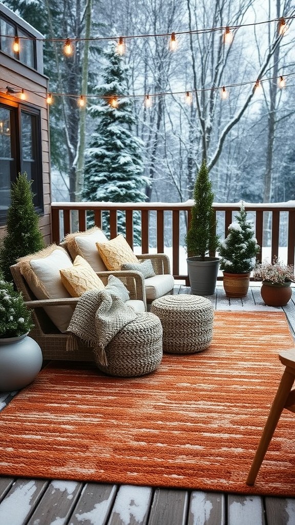 Outdoor rugs for warmth