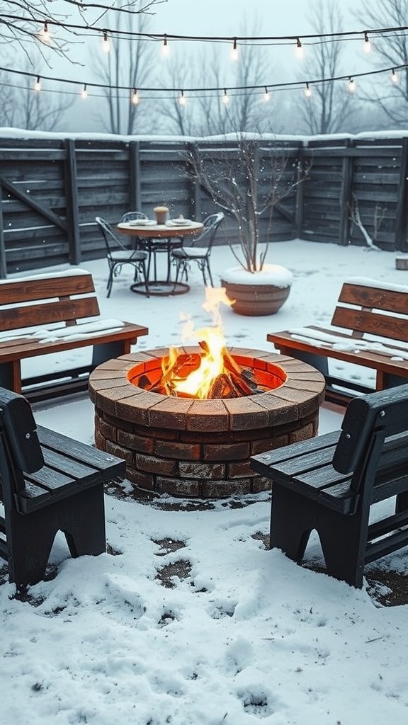 DIY fire pit made from salvaged materials