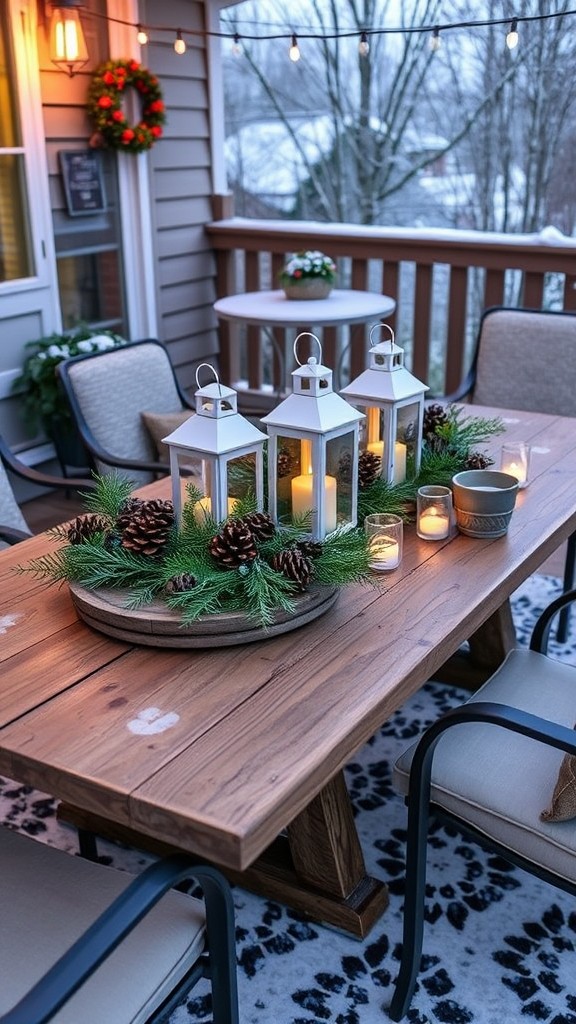 Add a rustic table centerpiece