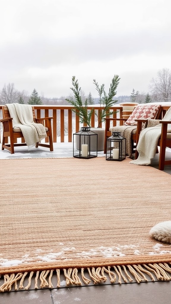 Opt for outdoor rugs