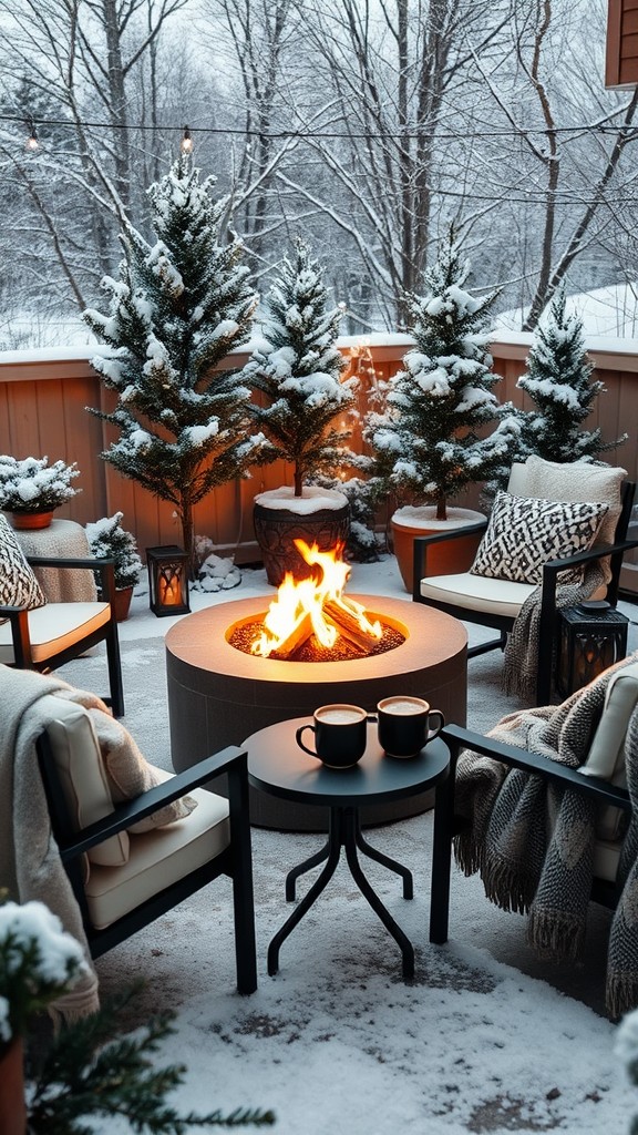 Outdoor fire pits for warmth