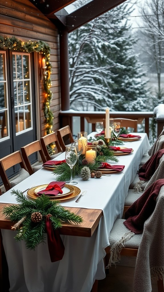 Festive table decorations