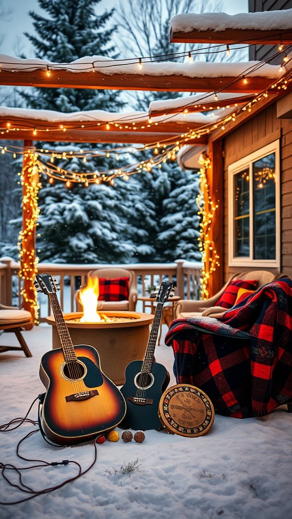 Musical decoration for outdoors