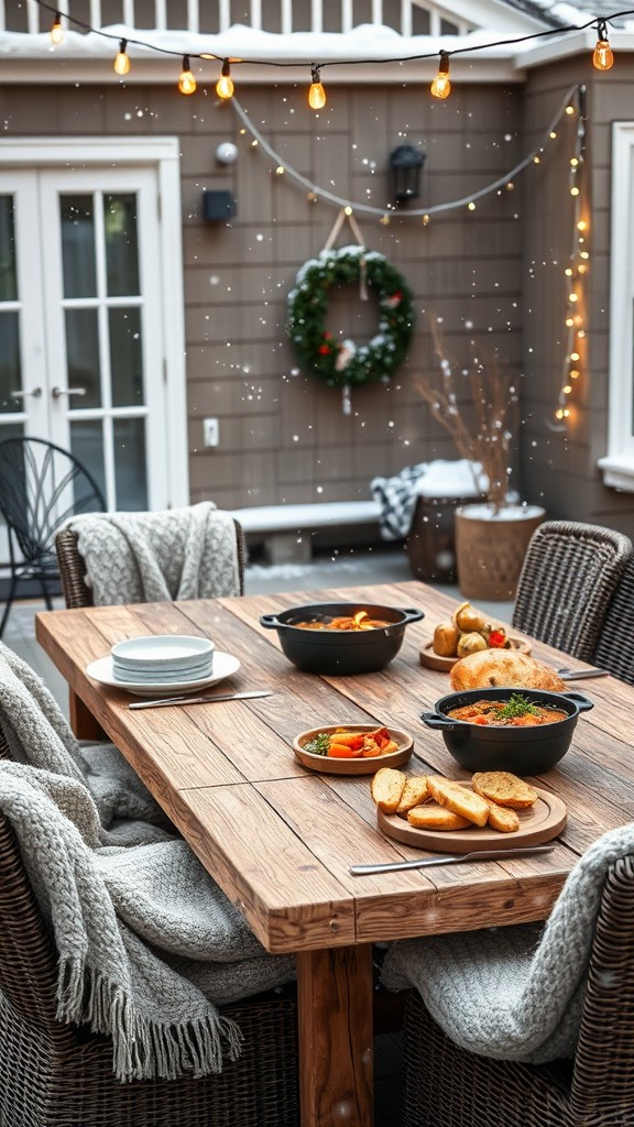 Al fresco dining with hearty meals