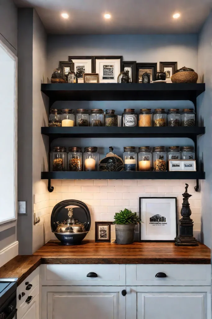 Kitchen shelves with a personal touch