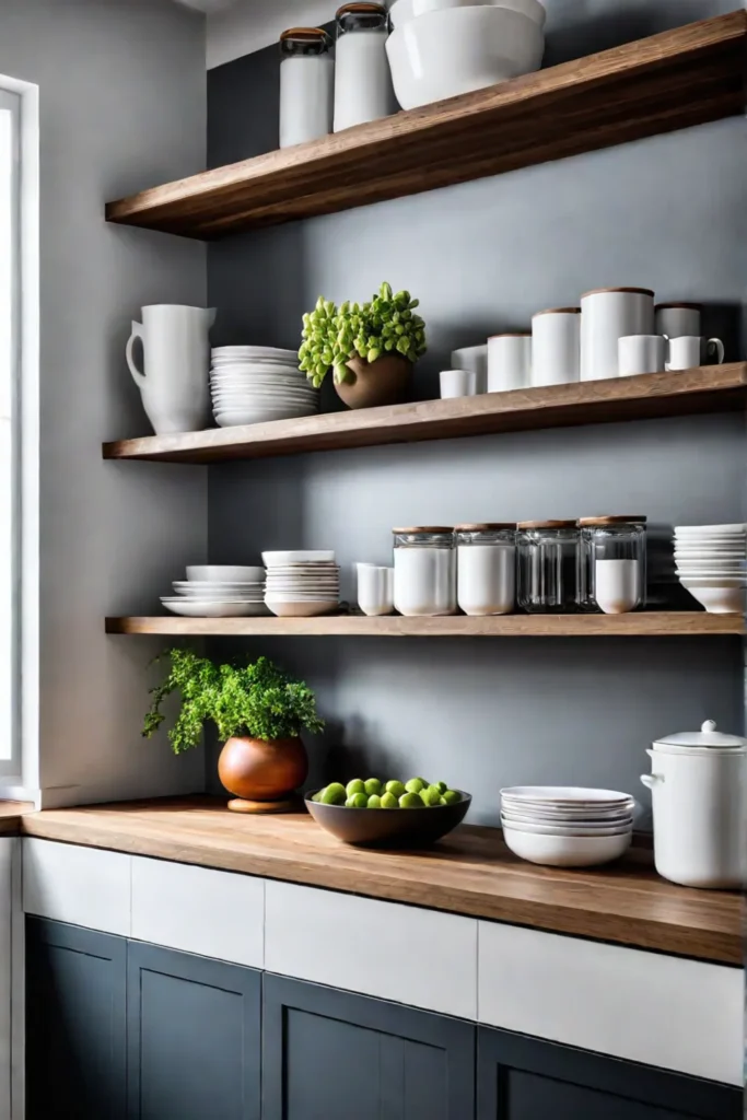 Modern open kitchen shelving ideas