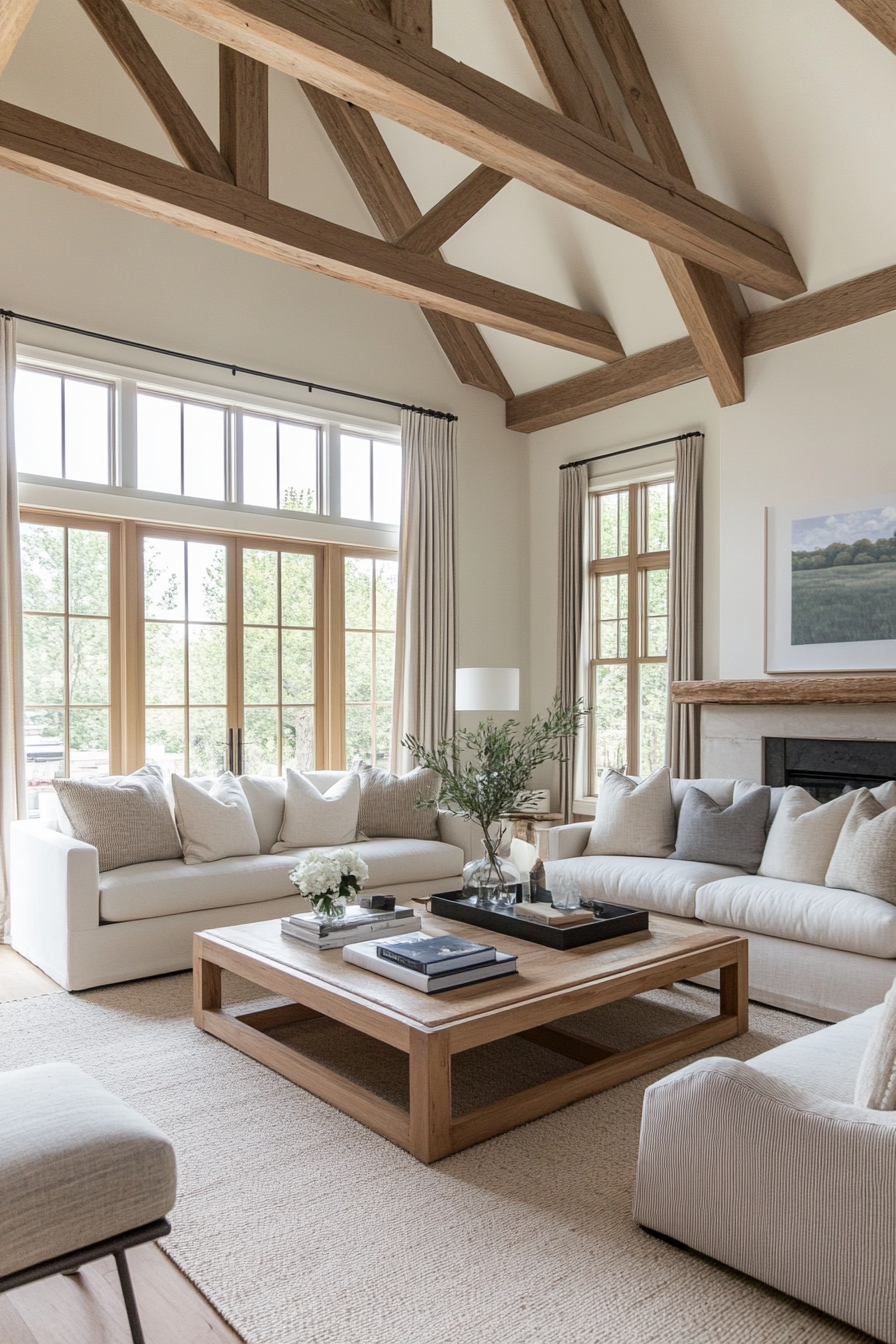 Close-up of muted tones and cream accents in a living space