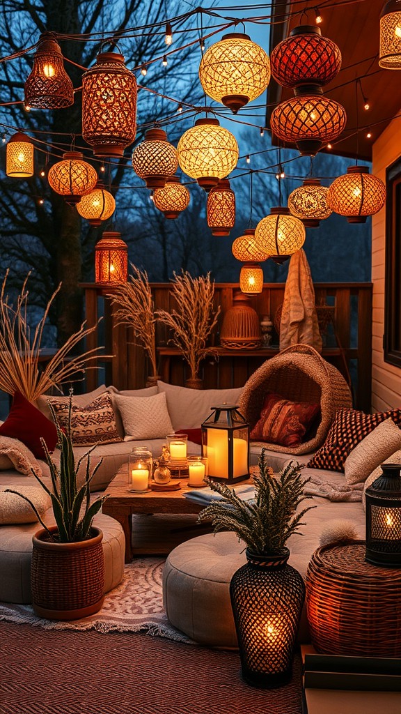 Use lanterns for warmth