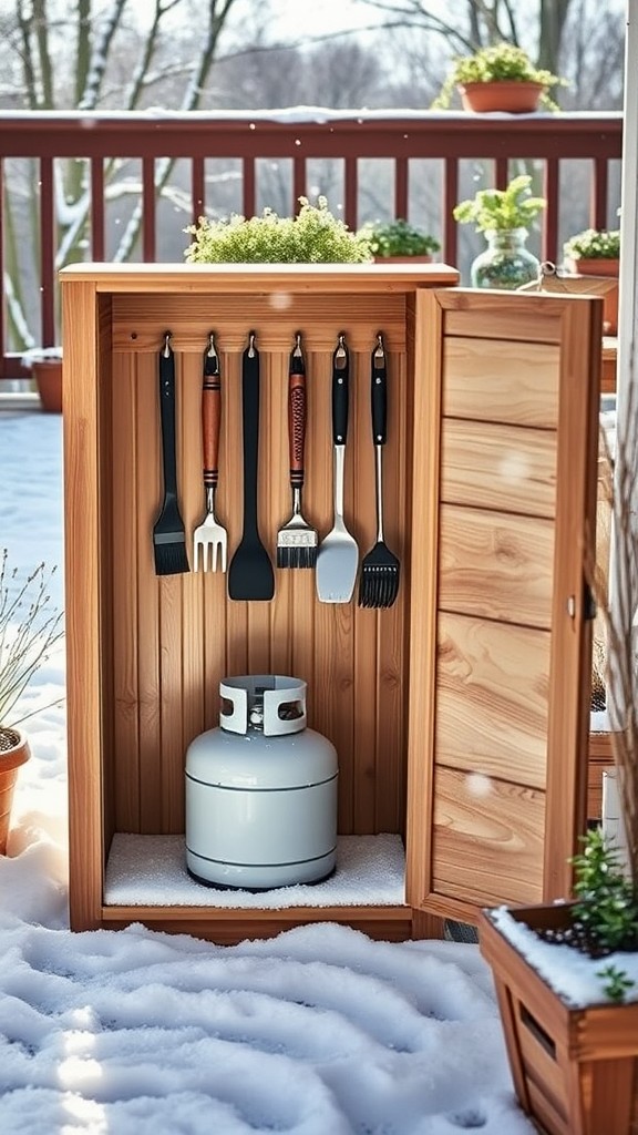 Create a dedicated space for grilling utensils