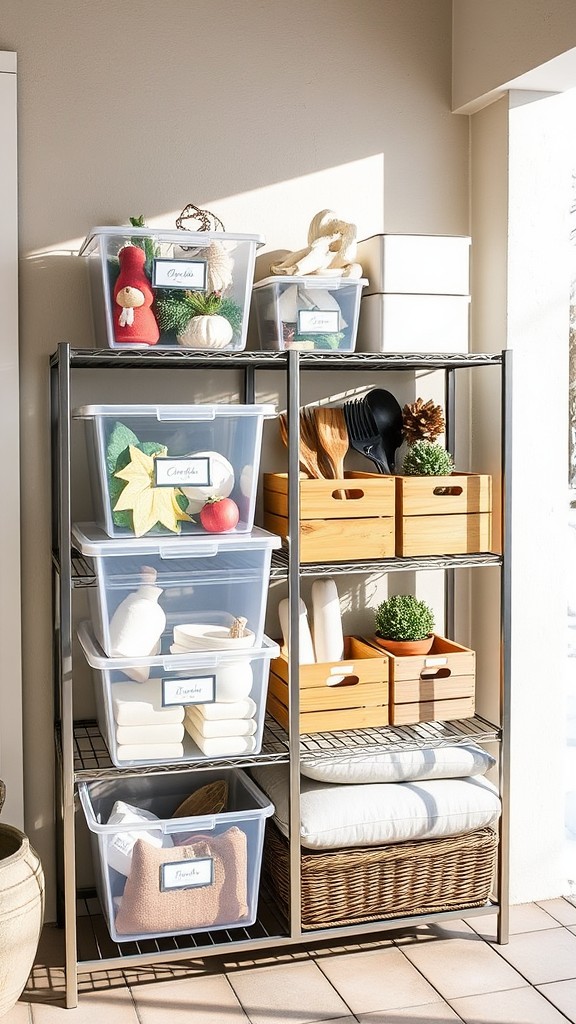 Label storage areas for easy access