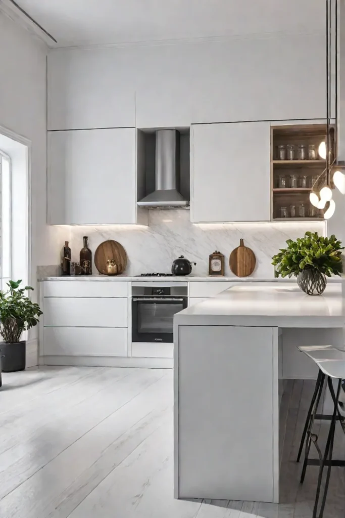 Minimalist small kitchen design for a spacious feeling