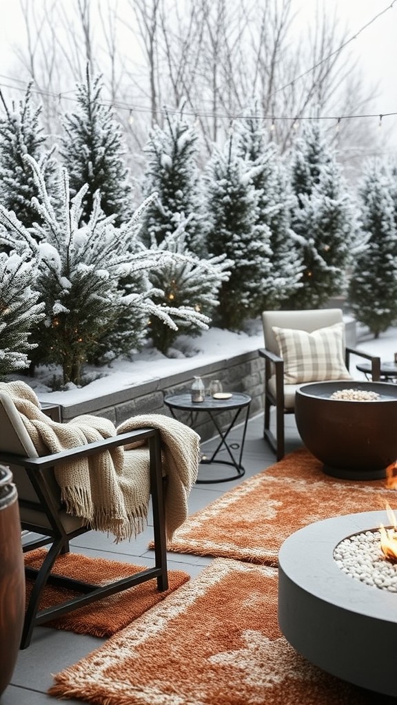 Chic outdoor rugs for extra warmth