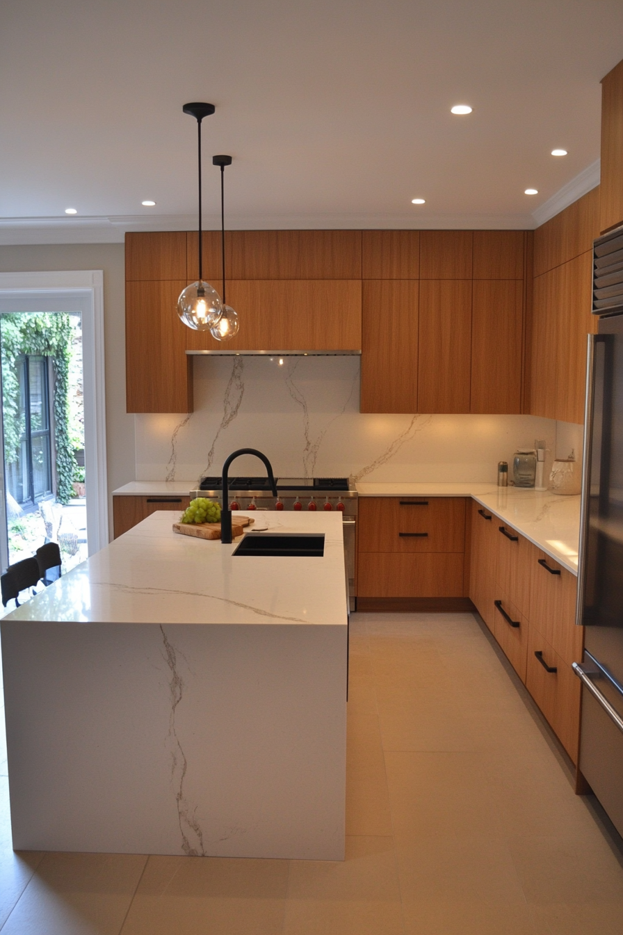 Minimalist kitchen with tidy worktops