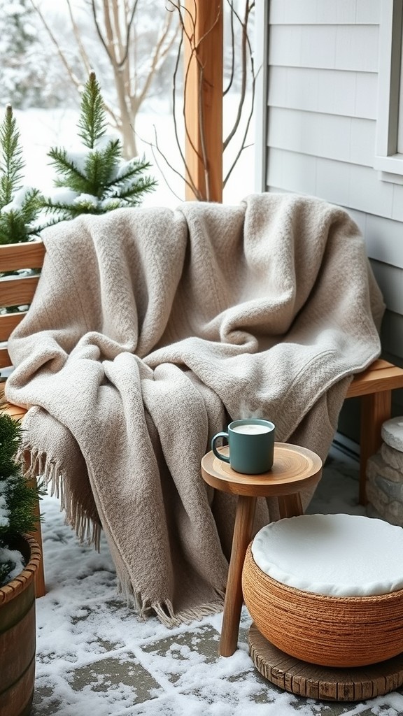 Scandinavian style outdoor blankets